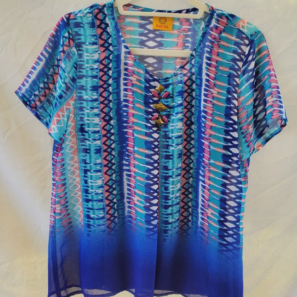 Ruby Road ladies top. Size S. Multi-colored